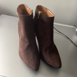 Brown Suede Booties
